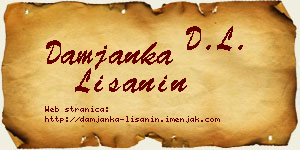 Damjanka Lišanin vizit kartica
